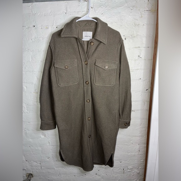 Wilfred Jackets & Blazers - Wilfred Free Aritzia The Ganna Quilted Wool Shirt Jacket Shacket Brown XS